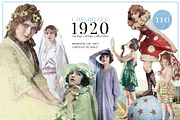 Colorized 1920s Vintage Collage Set, an Object Graphic by Kaleriia (Thumbnail 1 of 10)