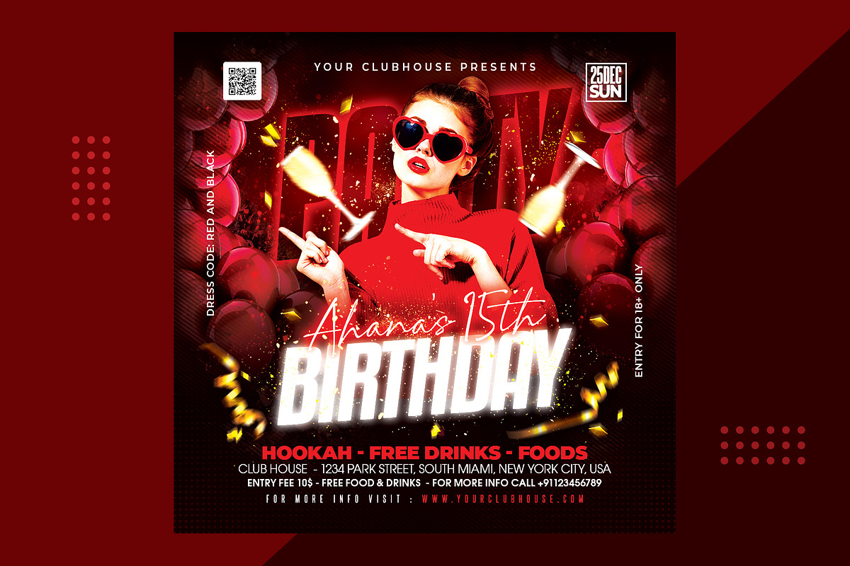 Birthday Flyer, a Templates & Theme by MithilaCreation (Photo 3 of 6)