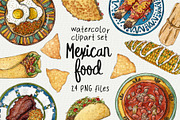Mexican watercolor food clipart, an Object Graphic by Trinibis (Thumbnail 1 of 3)