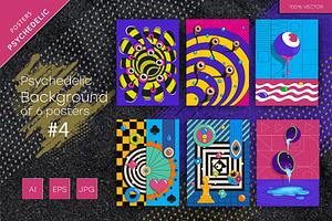 Psychedelic Background 04. Art., a Decorative Illustration by KENO Mascots