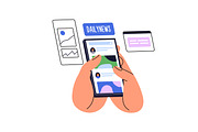 People reading breaking news set, a Person Illustration by PaperTrident (Thumbnail 6 of 6)