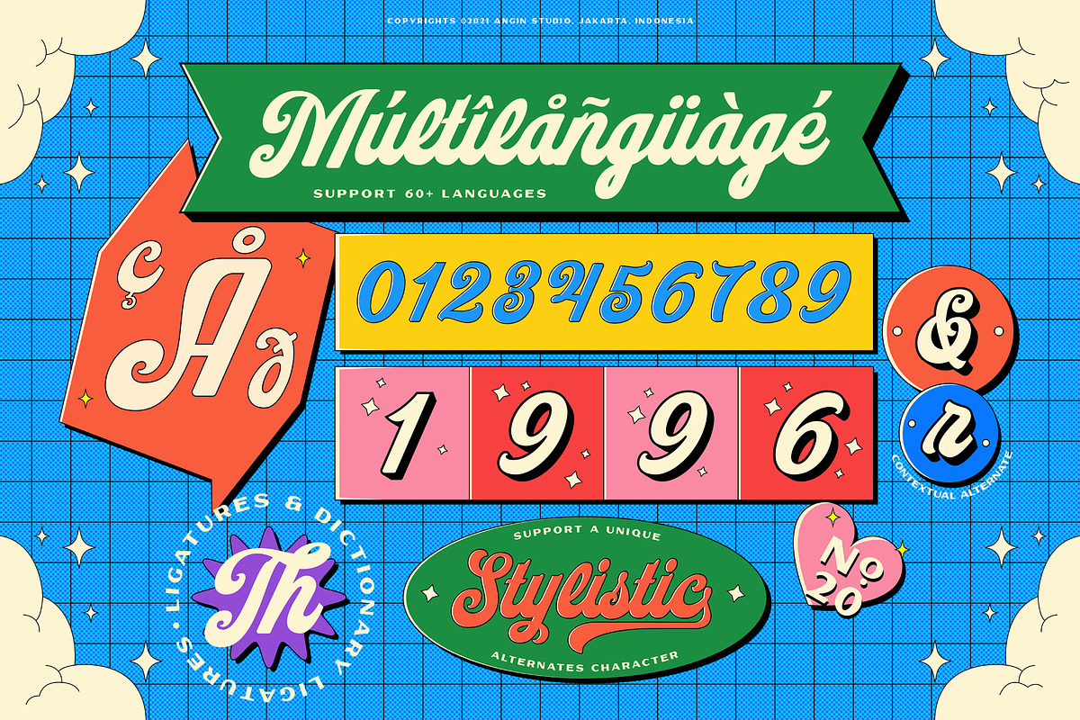 Sundries Bold Script with Extruded, a Script Font by Angin Studio (Photo 6 of 18)