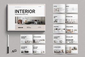 Interior Design Brochure Landscape, a Brochure Template by E-Type