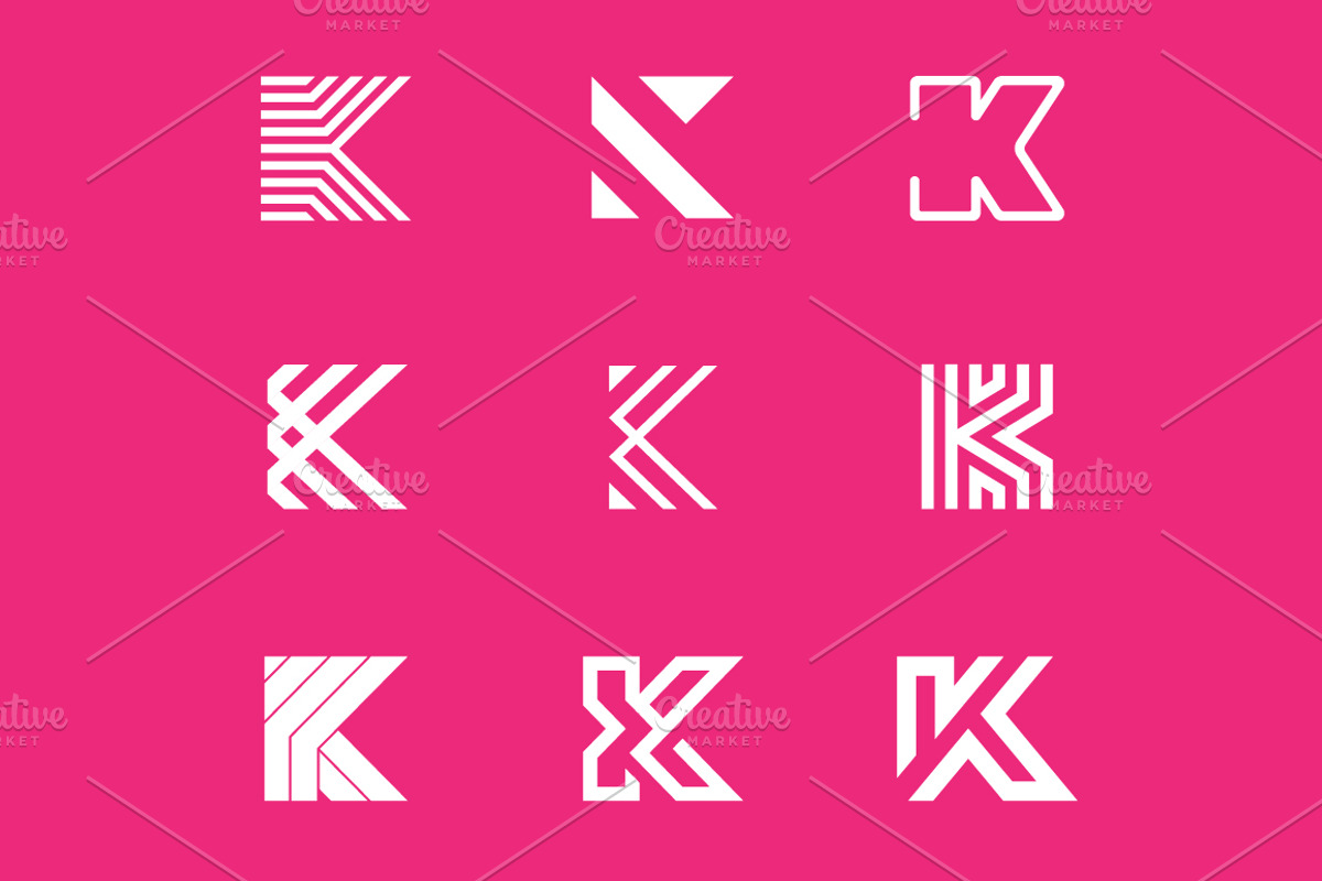 9 K Letter Logos - Vector & Mock-Up, a Branding & Logo Template by Multiple (Photo 4 of 5)