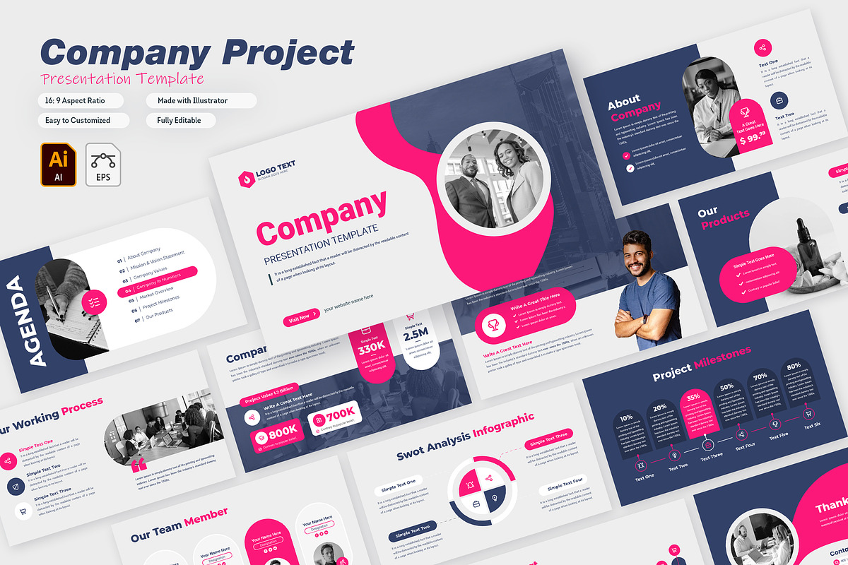 Company Presentation Slides Template, a Presentation Template by zahidhossainalif (Photo 1 of 4)