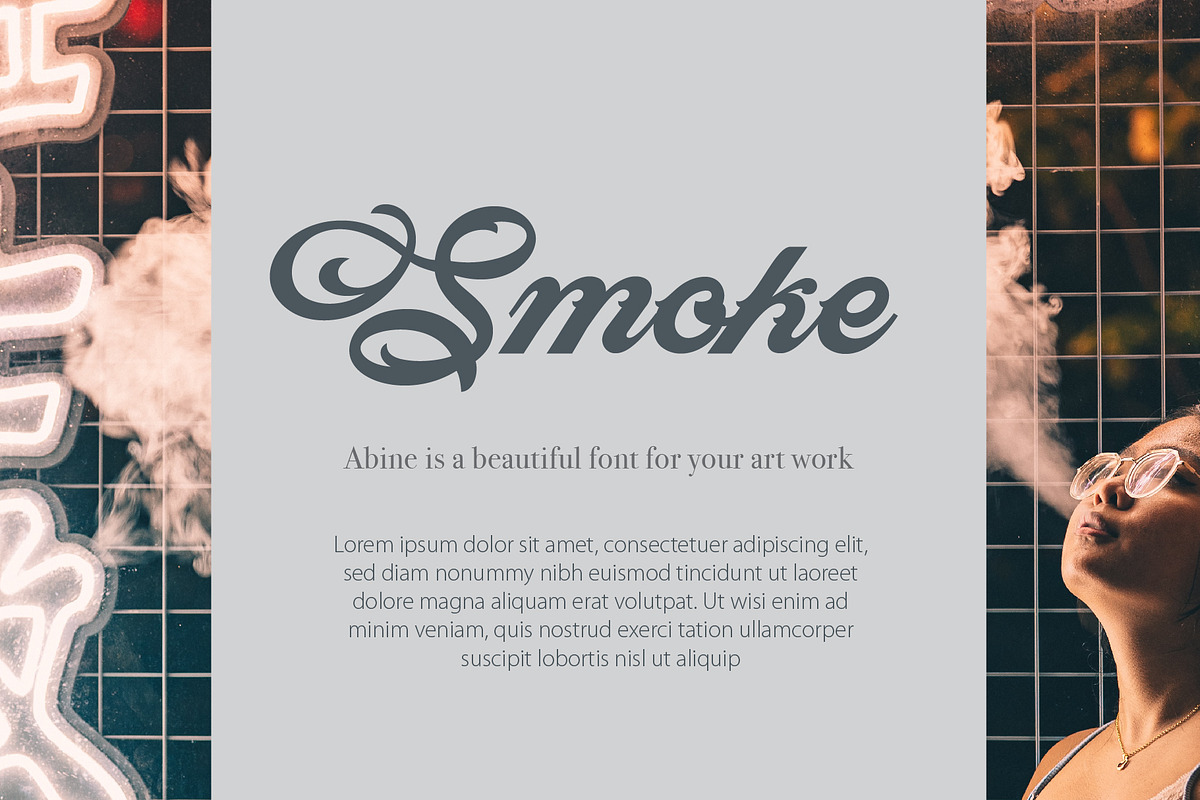 Abine - Display Script, a Script Font by Olexstudio (Photo 2 of 7)