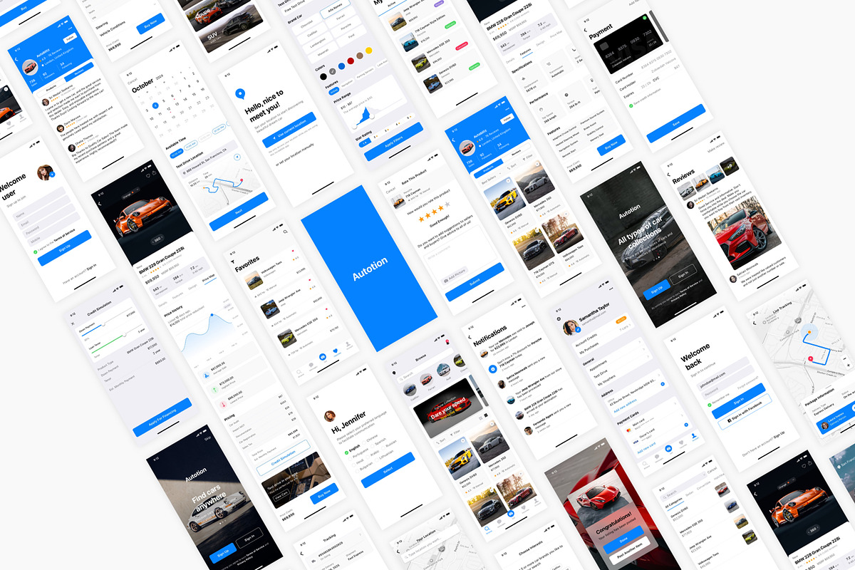Automotive & Car Dealer App, an UI Kit Template by flr.24 (Photo 2 of 2)