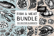 MEGA BUNDLE - Food Sketches, a Food Illustration by Yevheniia (Thumbnail 3 of 5)
