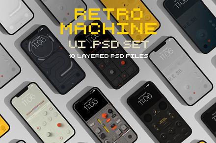 Retro Machine - UI PSD set