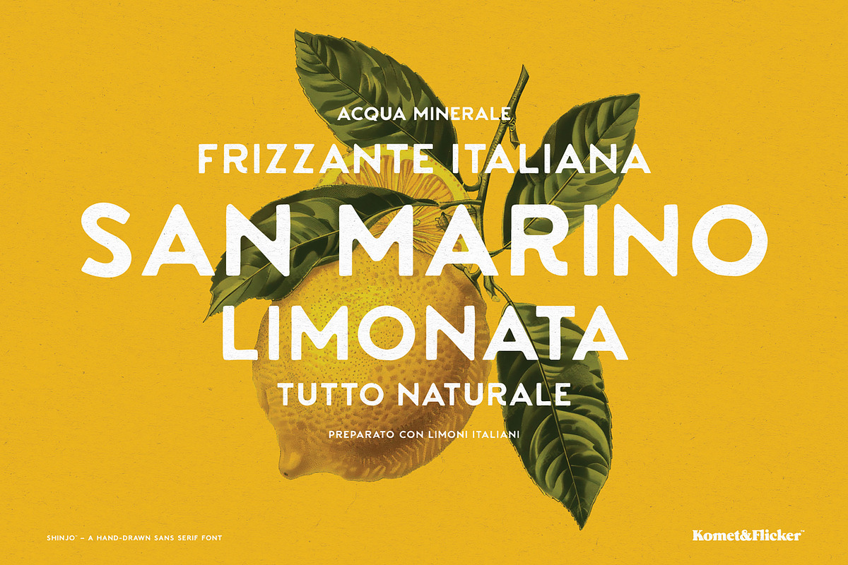 Shinjo - A Handmade Sans Serif, a Sans Serif Font by Komet & Flicker (Photo 7 of 15)