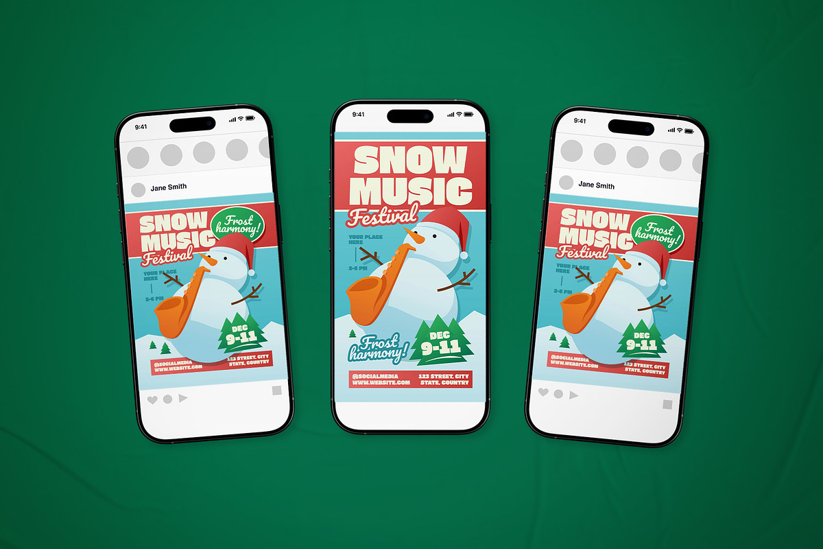 Snow Music Festival Event Flyer Set, a Flyer Template by The Good Store (Photo 2 of 2)