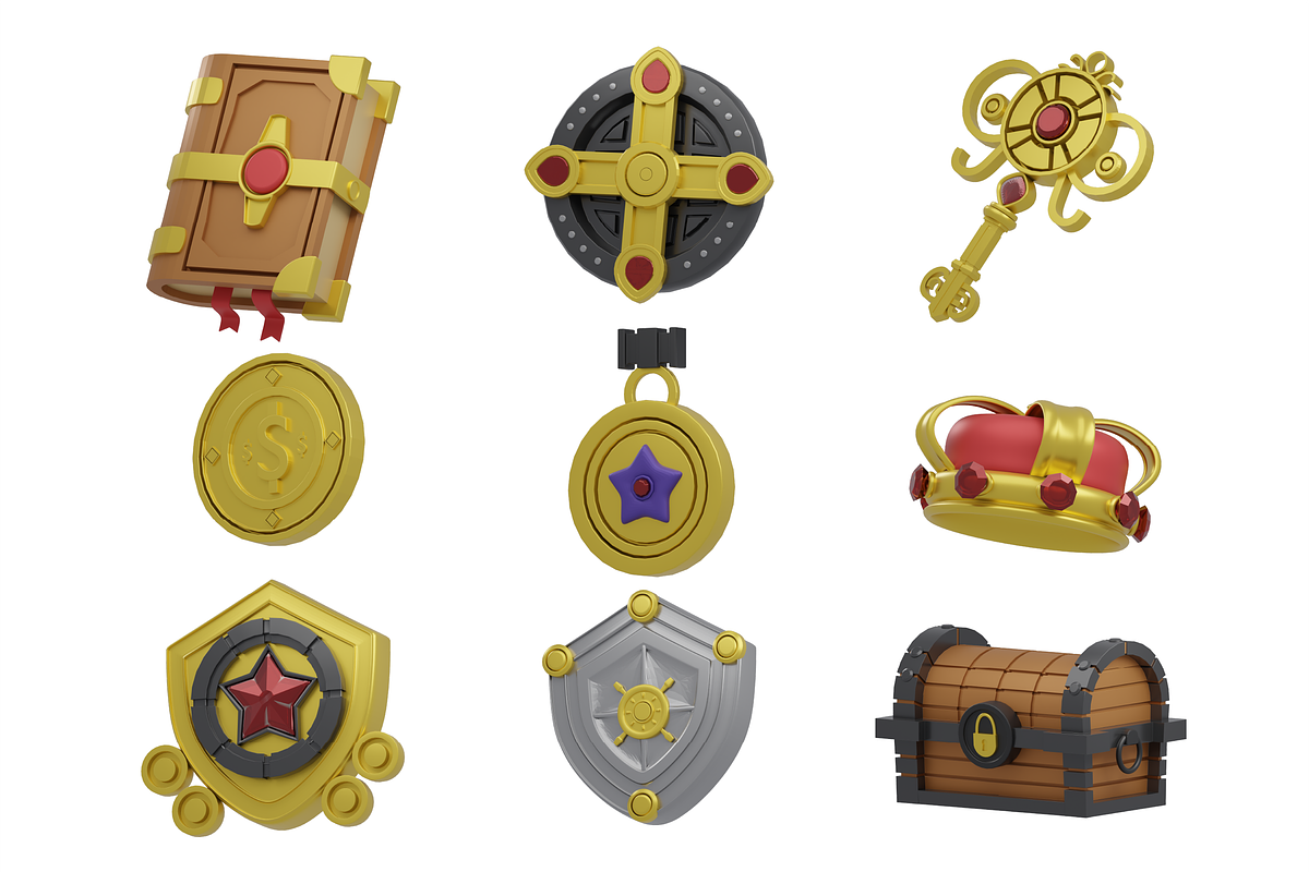 3D Medieval Fantasy Treasures, an Object 3D Model by Dudukbersama (Photo 3 of 3)