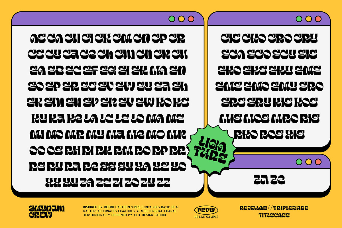 Emynam Crew Typeface, a Sans Serif Font by alit design (Photo 13 of 20)