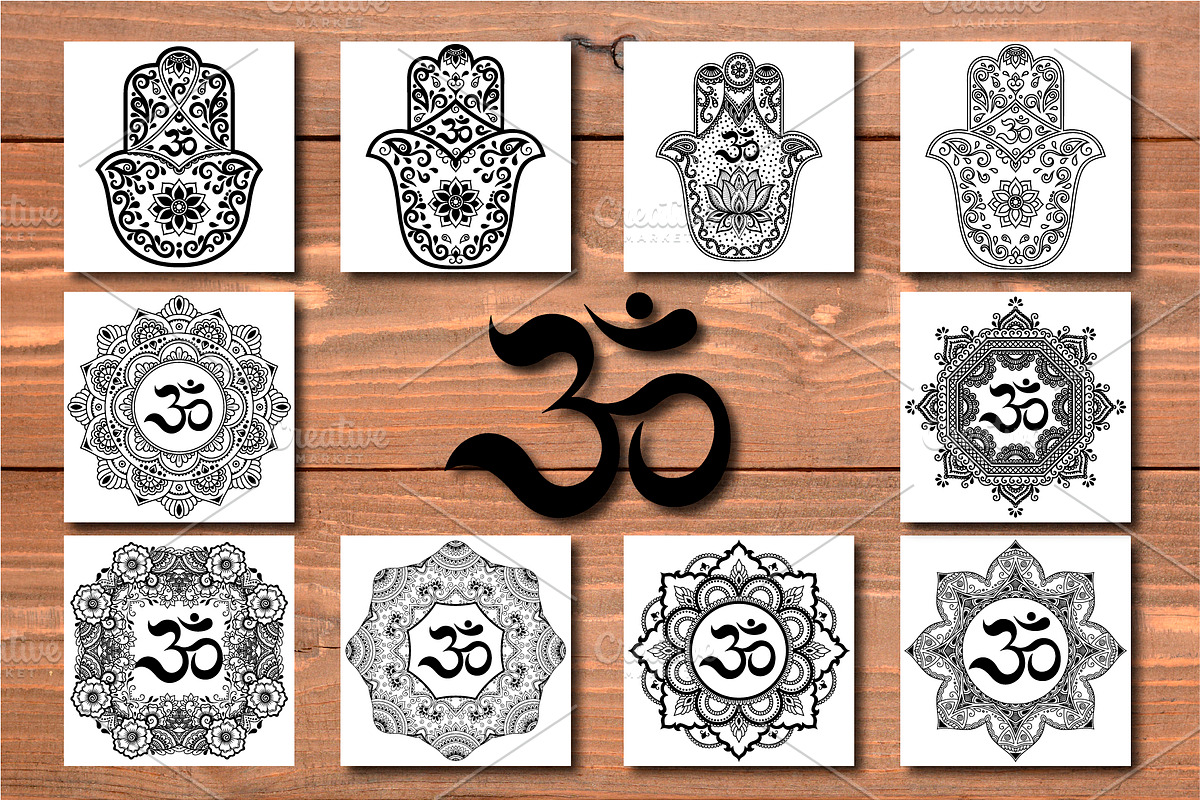 Patterns with mantra OM, an Object Graphic by Katika Shop (Photo 1 of 5)