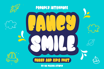 Fancy Smile - Cute Fonts, a Handwritten Font by QR Design Studio