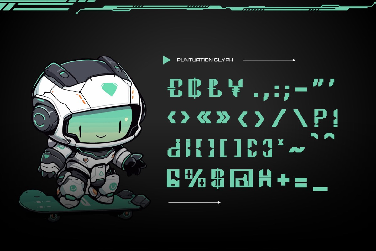Airobotech - Future Sans Serif Font, a Sans Serif Font by Dhabee (Photo 3 of 7)