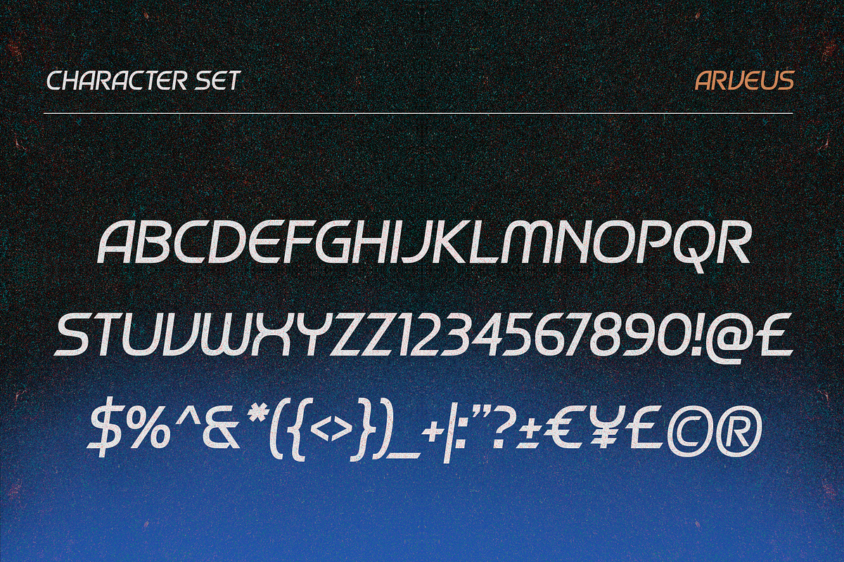 Arveus – Modern Oblique Font, a Sans Serif Font by Drizy (Photo 3 of 9)