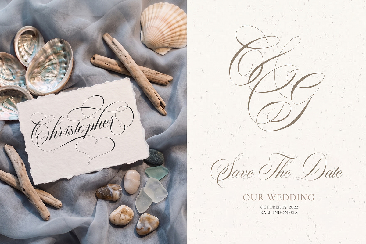 Garncoleia - Romantic Script Family, a Script Font by Sealoung (Photo 5 of 12)