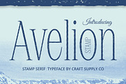 Avelion Stamp, a Serif Font by Craft Supply Co. (Thumbnail 1 of 8)