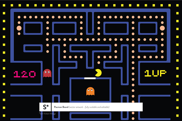 Retro Pacman Vector preview 2