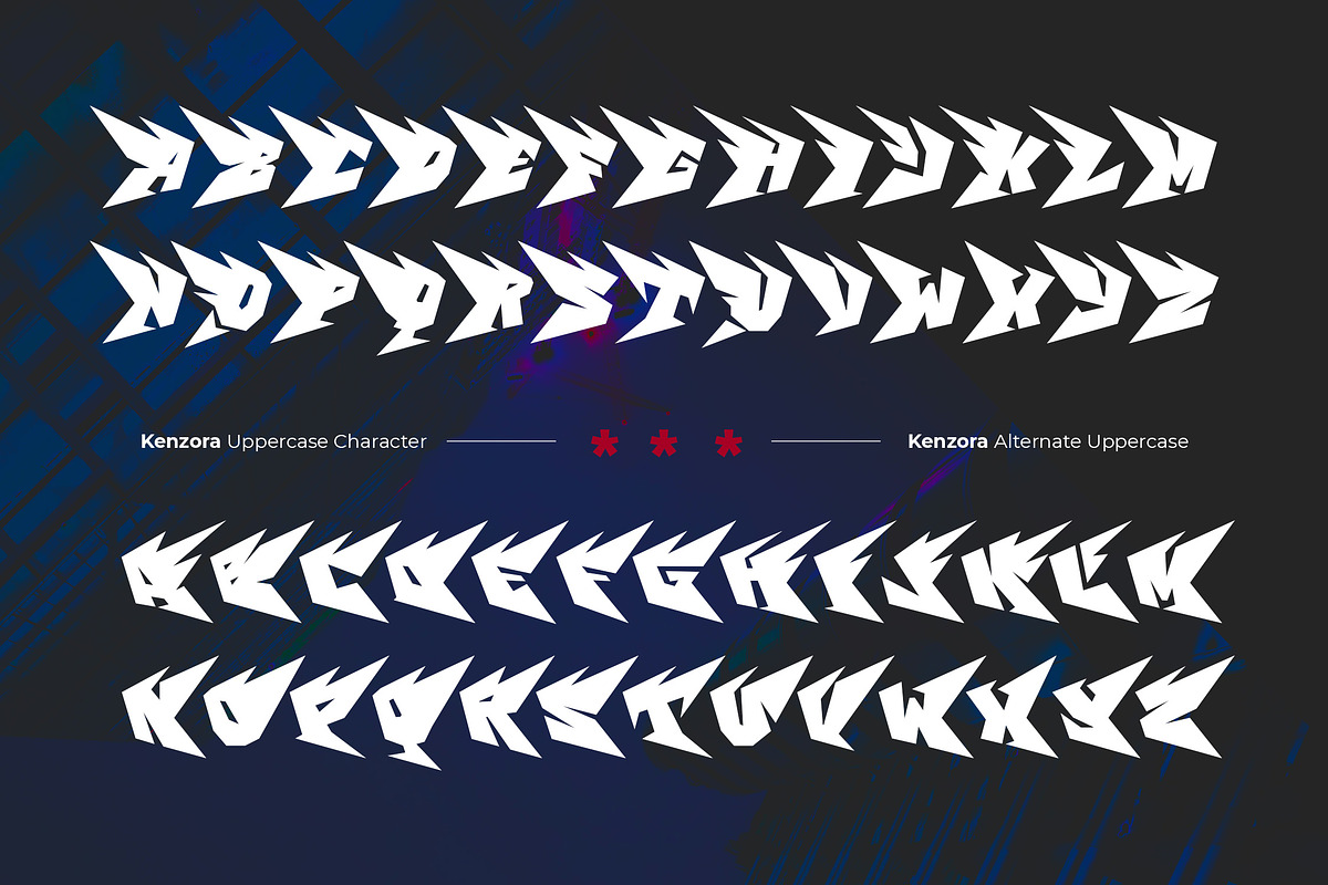 Kenzora – Superhero Game Logo Font, a Sans Serif Font by Typia Nesia (Photo 11 of 11)