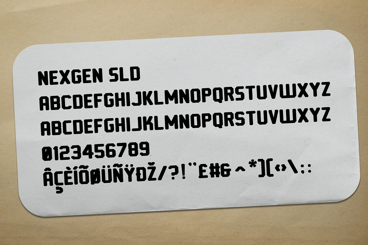 NEXGEN SLD, a Sans Serif Font by Alphabet Agency (Photo 1 of 2)