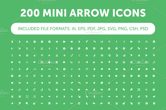 200 Mini Arrow Icons