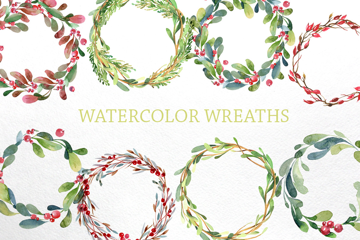 Watercolor branches and berries, an Illustration by katyabuslaeva (Photo 7 of 8)