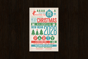 Vintage Christmas & New Year Flyer, a Flyer Template by DesignWorkz