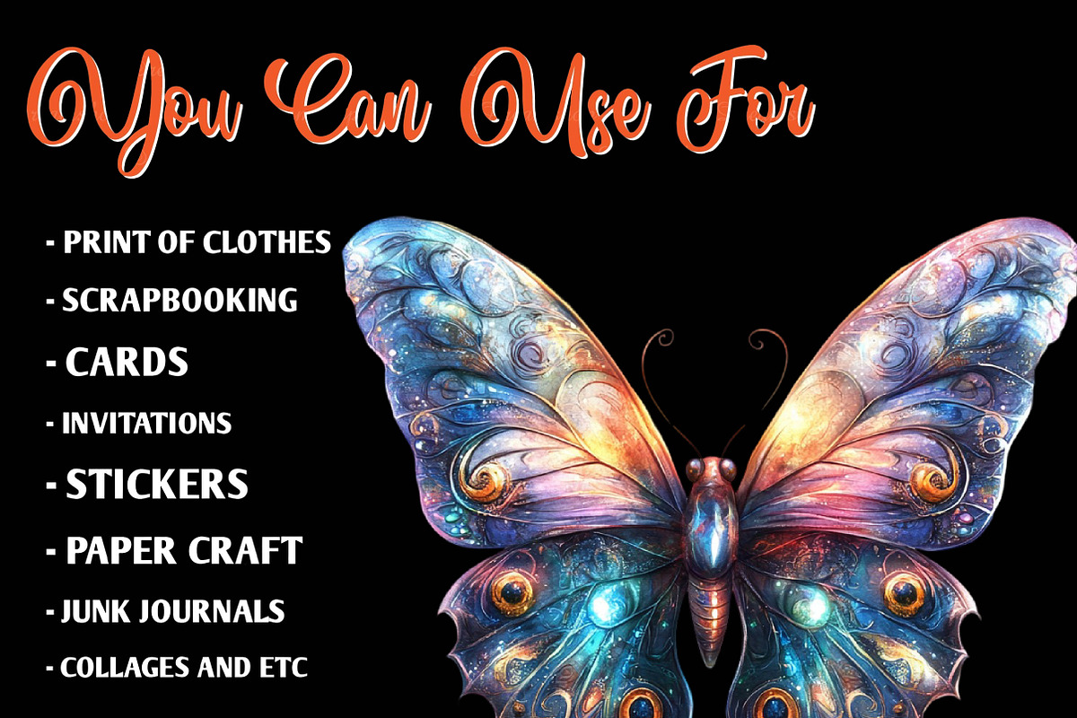 Halloween Butterfly Garden Clipart, an Illustration by CreationArt (Photo 6 of 9)
