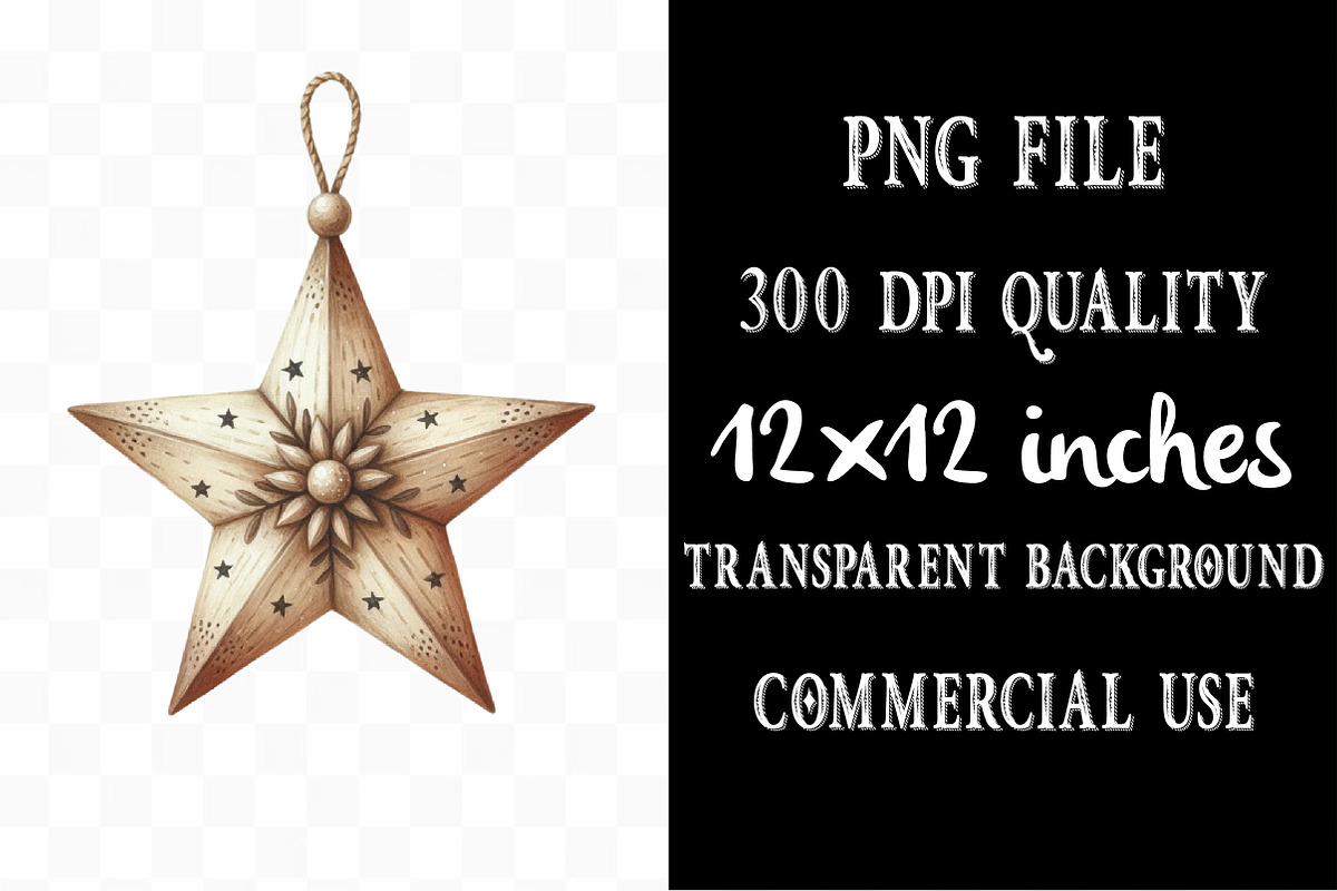 Neutral Rustic Christmas Clipart, an Illustration by Designking (Photo 4 of 5)