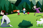 Cartoon park city illustration, an Illustration by Andres Moncayo (Thumbnail 3 of 3)