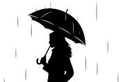Women with Umbrella Silhouette Bundl, an Illustration by Designs_River (Thumbnail 5 of 10)