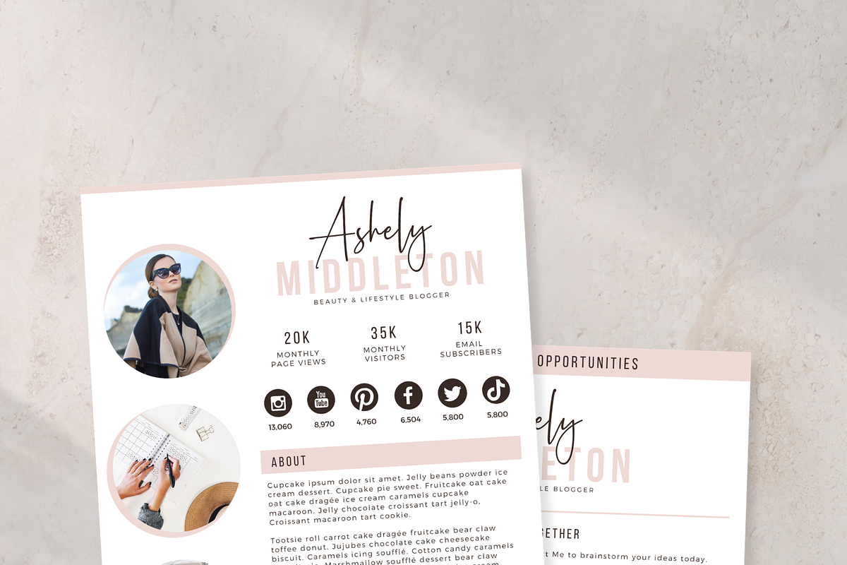 Social Media Kit Pitch Deck - Canva, a Resume Template by Macarons and ...