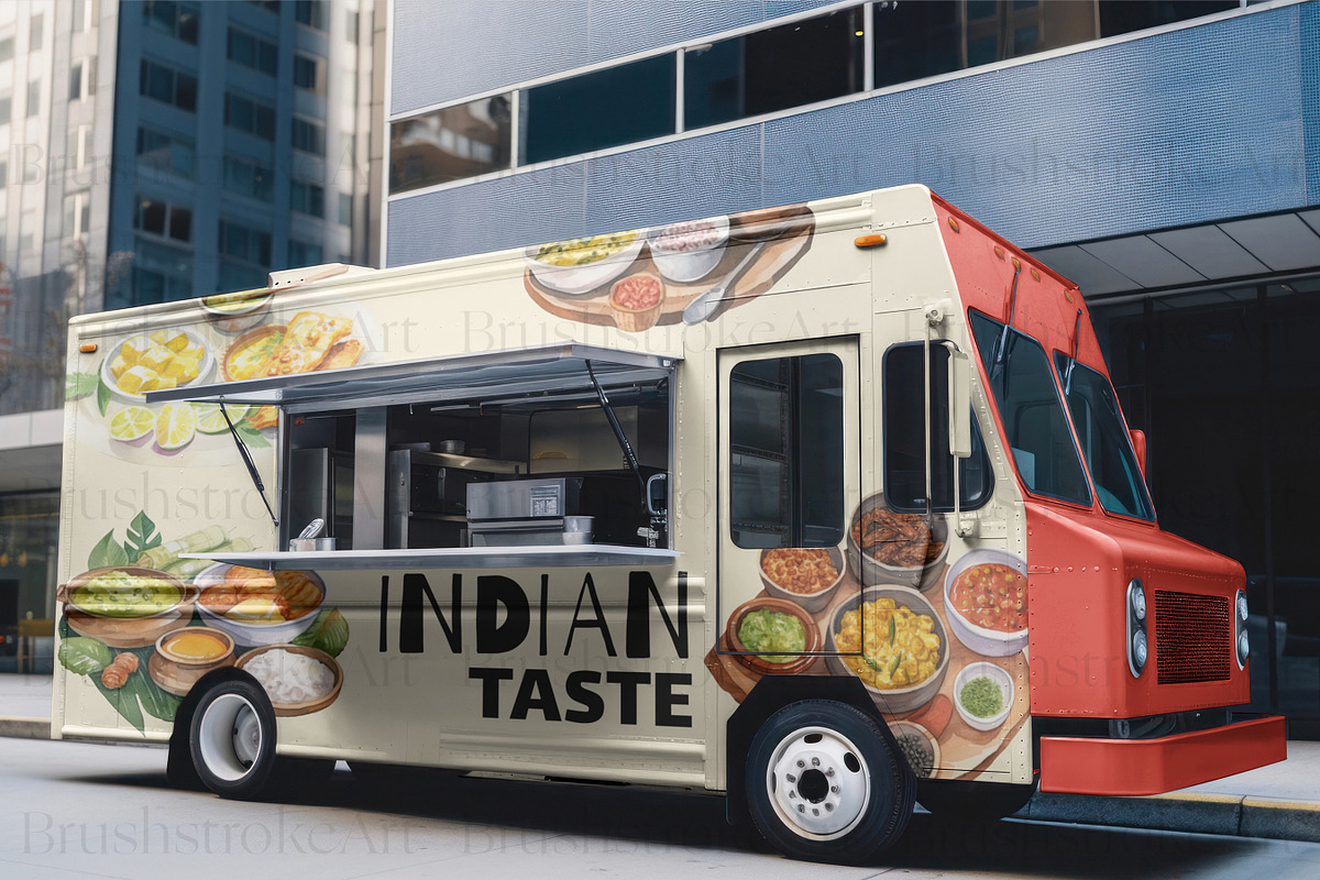Watercolor Indian Food Clipart, Dish, a Food Illustration by BrushstrokeArtGB (Photo 10 of 11)