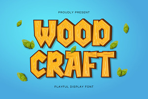 Woodcraft - Playful Hand Drawn Font, a Handwritten Font by Imoodev