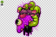 ZOMBIE PIZZA - design, an Illustration by Behold creative supply (Thumbnail 2 of 3)