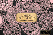 Soft Pink Round Lace Doily Vectors, an Illustration by Amanda Ilkov (Thumbnail 2 of 4)