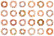 Watercolor Autumn Wreath Clipart, an Illustration by DreamPrint404 (Thumbnail 2 of 5)