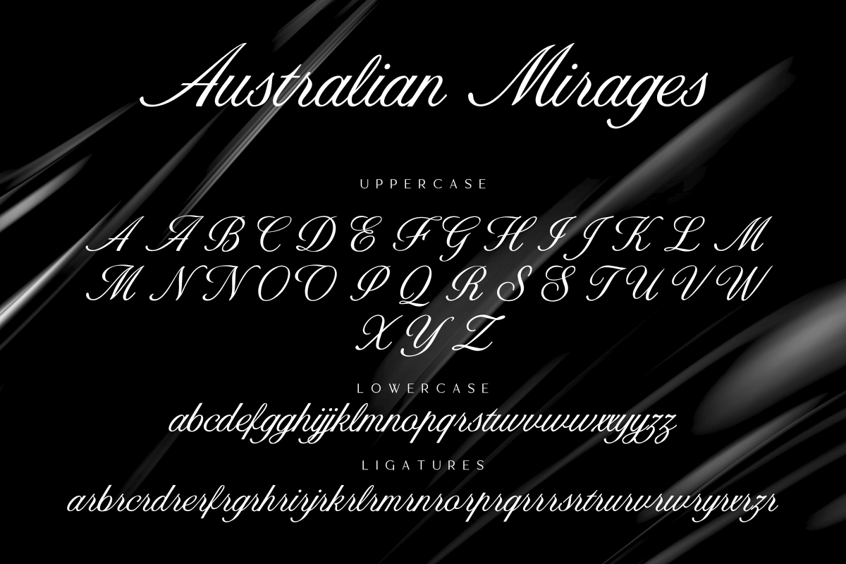 Australian Mirages – Calligraphy, a Script Font by Fikryal Studio (Photo 14 of 14)