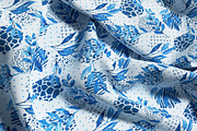 Blue Watercolor Floral Geo Pattern, a Pattern Graphic by Gullenda (Thumbnail 3 of 6)