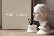 WHITE CANVAS. MOCKUP BUNDLE., a Poster Template by OntheMoon (Thumbnail 1 of 10)