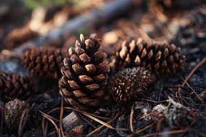 Pine Needles on Forest Floor, a Nature Photo by Virgo Studio