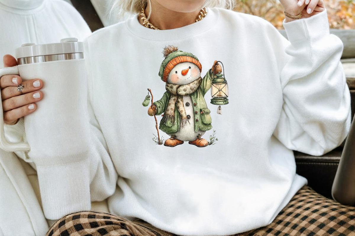 Watercolor Winter Snowman Clipart, an Illustration by CraftArtStudio (Photo 5 of 6)