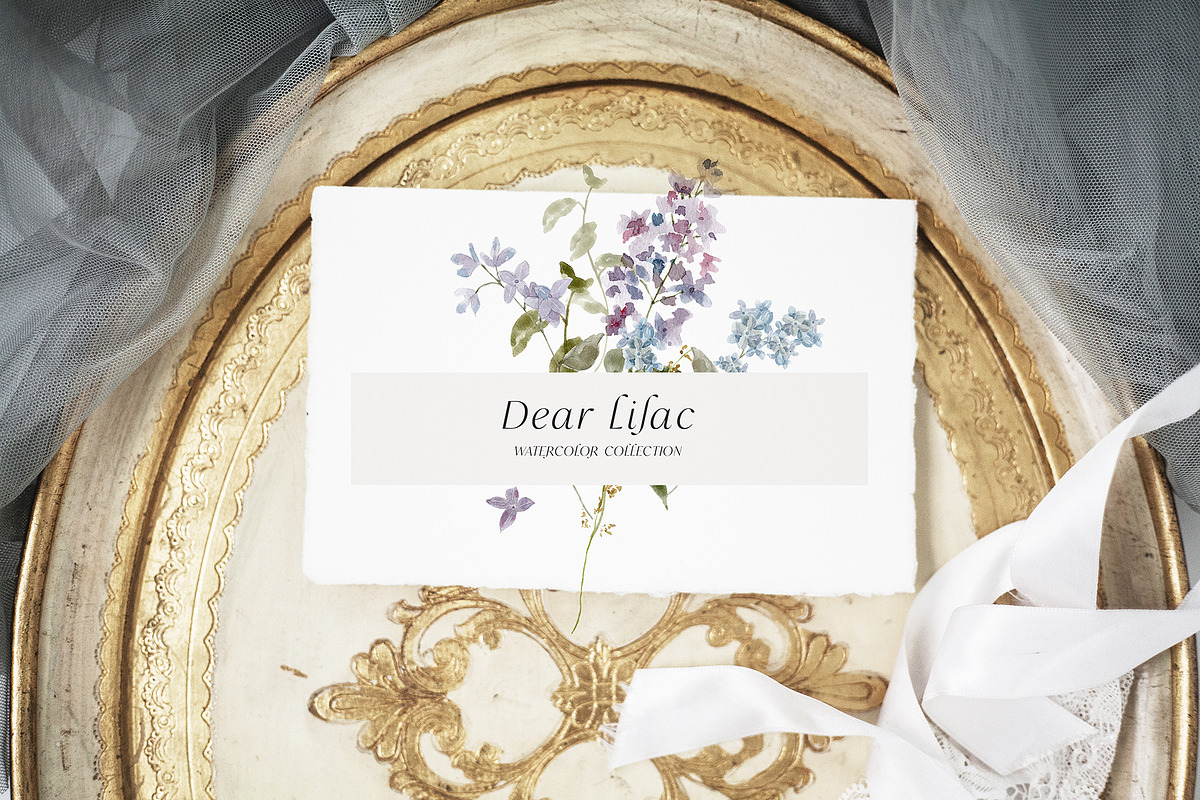 Floral Lilac Watercolor Collection, an Illustration by Grace Noboa Illustrations (Photo 6 of 13)