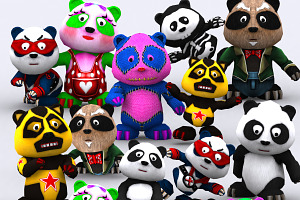 3DRT - Toonpets Pandas