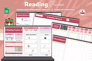 Reading Tracker Spreadsheet Template, a Templates & Theme by bellaROSEworkshop (Thumbnail 1 of 6)