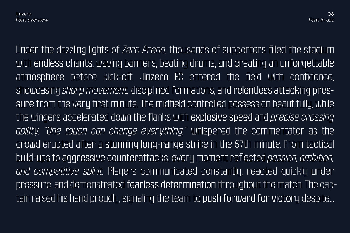 Jinzero, a Sans Serif Font by Zafara Studios (Photo 8 of 12)