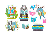Animal Kids Studying Reading Books, an Animal Illustration by Popmarleo Shop (Thumbnail 10 of 11)