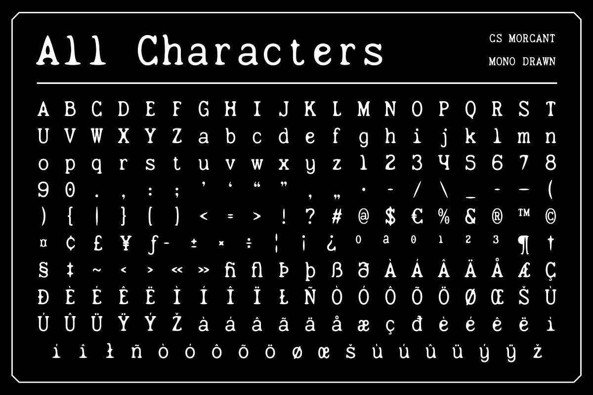 CS Morcant Mono Drawn, a Serif Font by Craft Supply Co. (Photo 8 of 8)